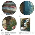 thumbnail image 3 of Designart "Blue And Pink Garden Door Gateway III" Farm Door and Windows Canvas Wall Art, 3 of 5