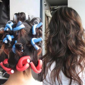 Plastic Hair Rollers Curlers For Short Long Hair Diy 12 Pcs