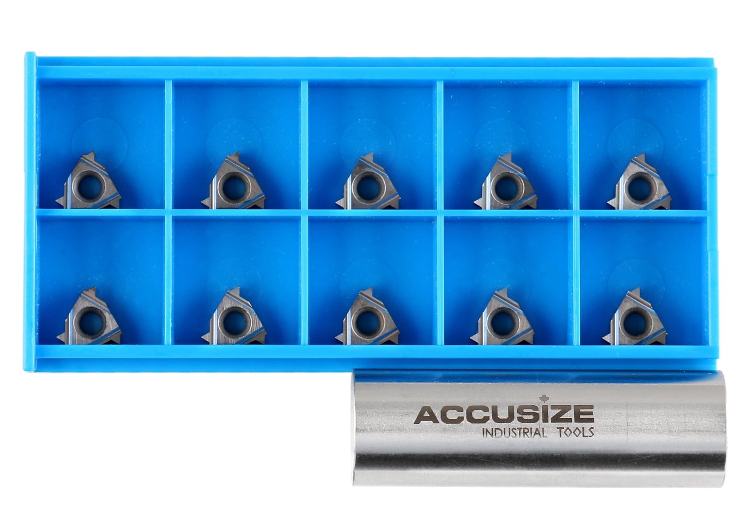 Accusize 11ER A60 Carbide Inserts, for External Threading Aluminum, 10 Pcs Set, 2600-0015x10