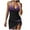 Purple, variant on Luxalzxs Sexy Tankini Swimsuits with Skirt O-Ring String Tankinis 2 Piece Swimwear Color Block Bathing Suits for Women