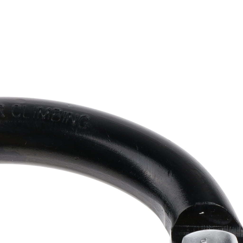 12x140mm Large Hook Alumi Carabiners D Shape Buckle Pack Keychain Black 