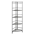 thumbnail image 2 of 5 Tier Folding Metal Corner Shelf With Black Finish, 2 of 2