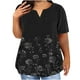 thumbnail image 1 of Camisetas Casuales de las Mujeres Largo Casual Impreso Cuello Redondo Suelto Top, Camiseta de Verano de Manga Corta, 1 of 5