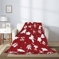 thumbnail image 3 of ZNDUO Christmas Red Cartoon Deer Pattern Pattern Thickening Blanket, Fluffy Soft Cozy Flannel Throw Blankets, 40"x30" Inches, 3 of 8