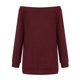 thumbnail image 4 of Suéteres Con Hombros Descubiertos Para Mujer, Suéter de Punto, Camisetas de Manga Larga de Color Sólido A La Moda Odeerbi ODB185124, 4 of 6