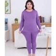 thumbnail image 2 of Women's Plus Size Thermal Underwear Set Long Slim Fit Base Layer Long John Set, 2 of 3