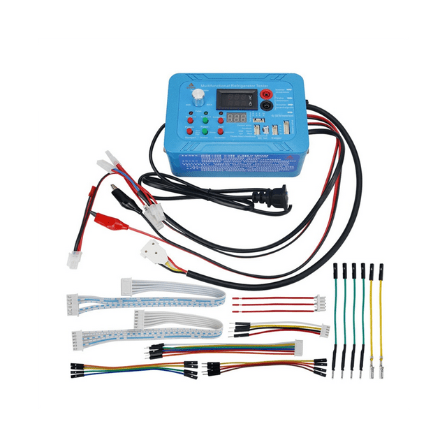 Détecteur de Réfrigérateur à Onduleur Multifonction Détecteur de Compresseur de Réfrigérateur à Onduleur (Version Maître)(220V),1 x Trousse de Détecteur de Réfrigérateur à Onduleur Multifonction,Bleu