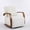 Beige, variant on Leumius 360° Swivel Accent Chair with Solid Wood Curved Arms,Mid-Century Modern Upholstered Single Sofa Chair for Living Room,Bedroom,Cream