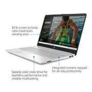 HP 15.6 Laptop, Intel Core i5-1137G7, 8GB RAM, 512GB SSD, Windows 10 Home, Silver, 15-dw3005wm