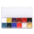 thumbnail image 1 of Face Body Painting Palette 12 Colors Refreshing Irritating Free Professional Face Paint Palette for  Dancing Party, 1 of 8