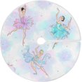 thumbnail image 1 of FMSHPON Little Princess Ballerinas Xmas Christmas Tree Skirt Stand Mat for Holiday Party Decoration Indoor Outdoor 36 inches, 1 of 6