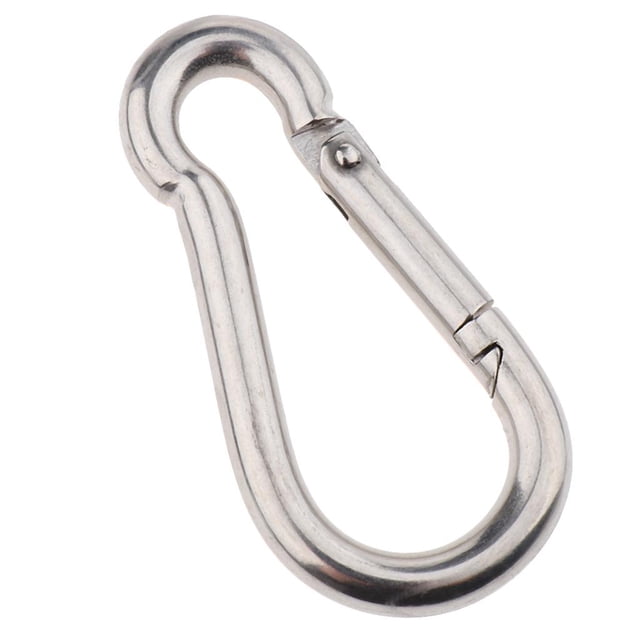 Mosquetón de acero inoxidable shamjiam para llavero Camping M5 Color plata