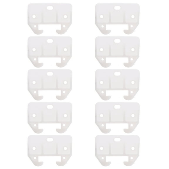 Tineasur 10Pcs White Plastic Drawer Track Guides Stable Drawer Rail Slides