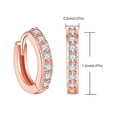 thumbnail image 3 of Fdelink Stud Earrings Golden Color Rhinestones Hoop Diamond Stud Earrings for Women, 3 of 4