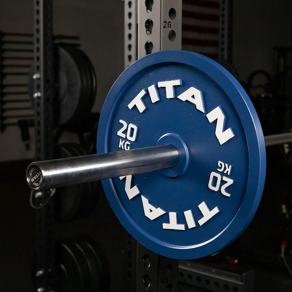Titan Fitness 20 KG Olympic Calibrated Steel Powerlifting Plate, Machine Precision Steel Discs, Sold Individually