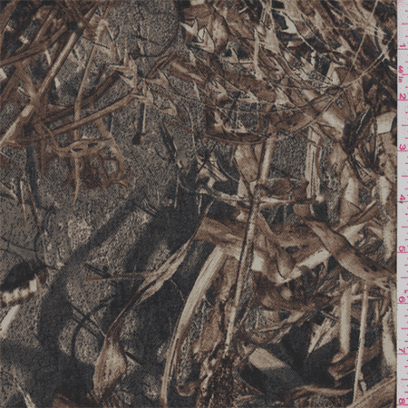 Brown Mossy Oak Duck Blind Camo Twill, Fabric Sold By the Yard