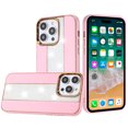 thumbnail image 2 of For Apple iPhone 11 /6.1" Fashion Leather Bling Diamonds Rhinestone Sparkle Shiny Hybrid Chrome Camera Edge Shockproof Cover ,Xpm Phone Case [ Pink ], 2 of 3