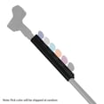 thumbnail image 2 of yeacher Universal Rubber Guitar Pick Holder with 5 Picks, Fits 16-19mm Tubes, Black, Compact Size 18x2x2.5cm, 2 of 7