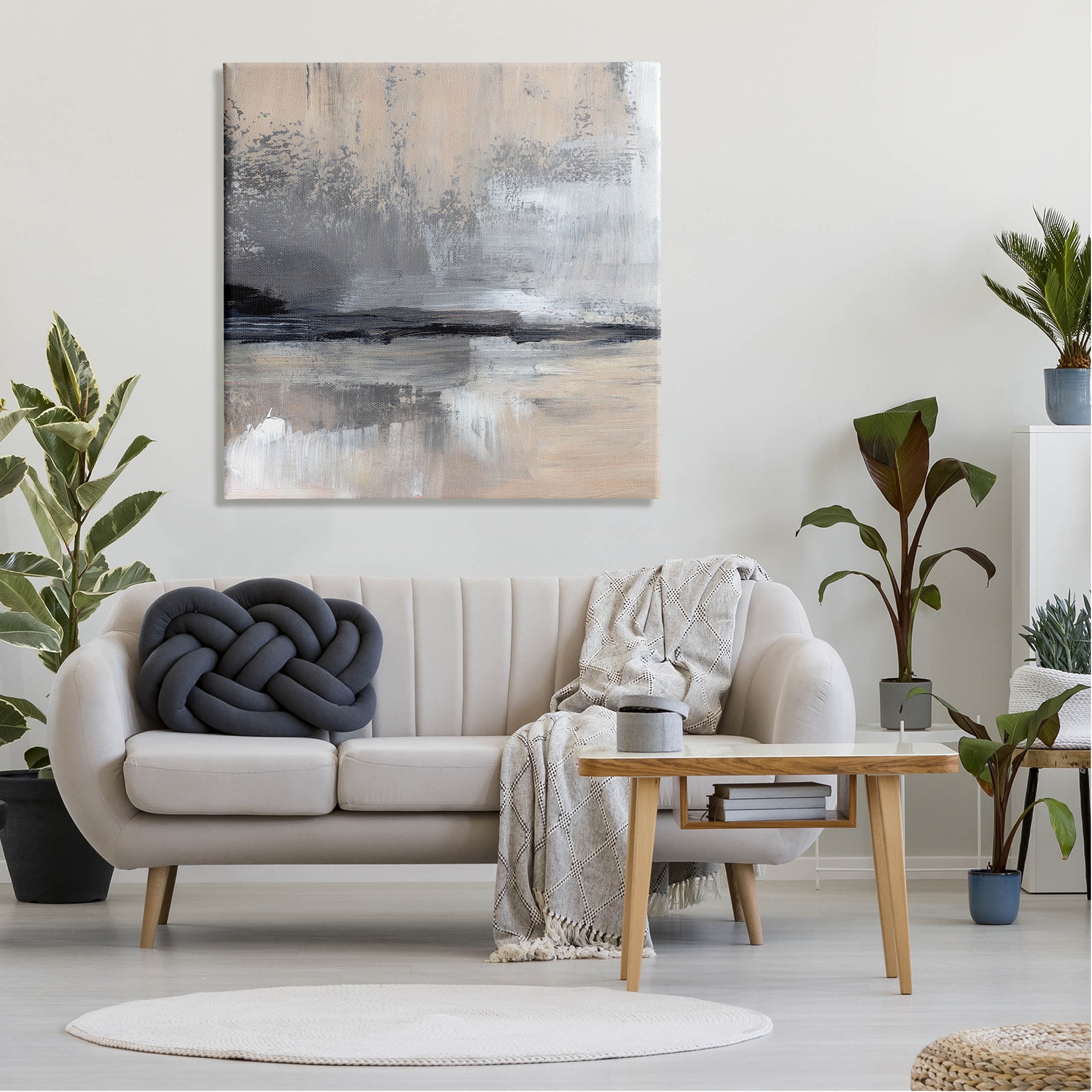 Abstract Landscape Reflection Abstract Painting Gallery Wrapped Canvas Print Wall Art