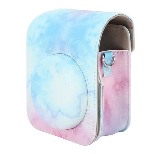 Mini Instant Camera Case, Protective PU Bag with Detachable Cover and Adjustable Shoulder Strap, for Mini 12 Camera