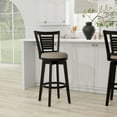 thumbnail image 2 of Hillsdale Furniture Foxmoor Wood Bar Height Swivel Stool, Black, 2 of 14