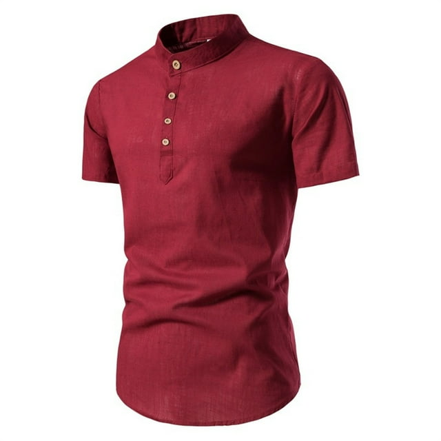 T-shirts Graphiques pour Hommes Grande Taille T-Shirt Jour du Souvenir Imprimé Couleur Unie Manches Courtes Haut Chemises Décontractées Rouges G