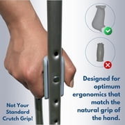 Ergo Grip Comfortable Crutch Hand Grips 2 Pieces Set, Orthotic Ergonomic Crutch Grips