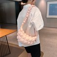 thumbnail image 4 of Bolso de media luna para mujer, bolso de burbuja de nailon, correa de Color sólido, monedero suave ajustable para chica FLhrweasw Nuevo, 4 of 9