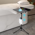 thumbnail image 5 of YIYIBYUS Tattoo Workbench Stand, Professional Adjustable Tattoo Table with Storage & Cup Holder, Heavy-Duty Stainless Steel Tripod Design for Tattoo Artists, Home Studio, Salon or Clinic, Black, 5 of 17