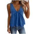 thumbnail image 2 of SwiftWear Women's Deep V Neck Flowy Tank Top Back Tie Open Back Sleeveless Casual Summer Cute Top for Beach Vacation Daily Wear, 2 of 9