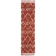 thumbnail image 2 of SAFAVIEH Pro Lux Marcus Aztec Fringe Shag Runner Rug, Rust/Cream, 2' x 8', 2 of 9