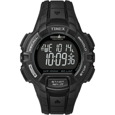 TIMEX Men's IRONMAN Rugged 30 Blackout 44mm Sport Watch, Resin Strap
