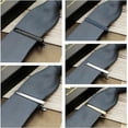 thumbnail image 4 of Juego de 10 clips de corbata para hombre, clip de barra de corbata, negro, plateado, dorado, para bodas, negocios, con caja de regalo, 4 of 5
