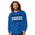 thumbnail image 3 of Worlds Greatest Father I Mean Farter Men's Big & Tall Crewneck Sweatshirt Brisco Brands 2X, 3 of 5