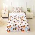 thumbnail image 2 of Manfei Party Dachshund Twin Sheets, Gift Balloon Bedding, White Brown, 3pcs, 1 Flat Sheet, 1 Fitted Sheet and 1 Pillowcase, 2 of 6