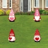 Follure Valentine's Day Decorative Outdoor Garden Lawn Yard Sign With 8 Wooden Stakes