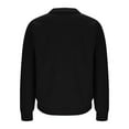 thumbnail image 6 of BADHUB Men Fleece Fuzzy Pullover Winter Half Zip Stand Collar Sweatshirts Solid Color Long Sleeve Soft Cozy Sweatshirt Black XL, 6 of 8