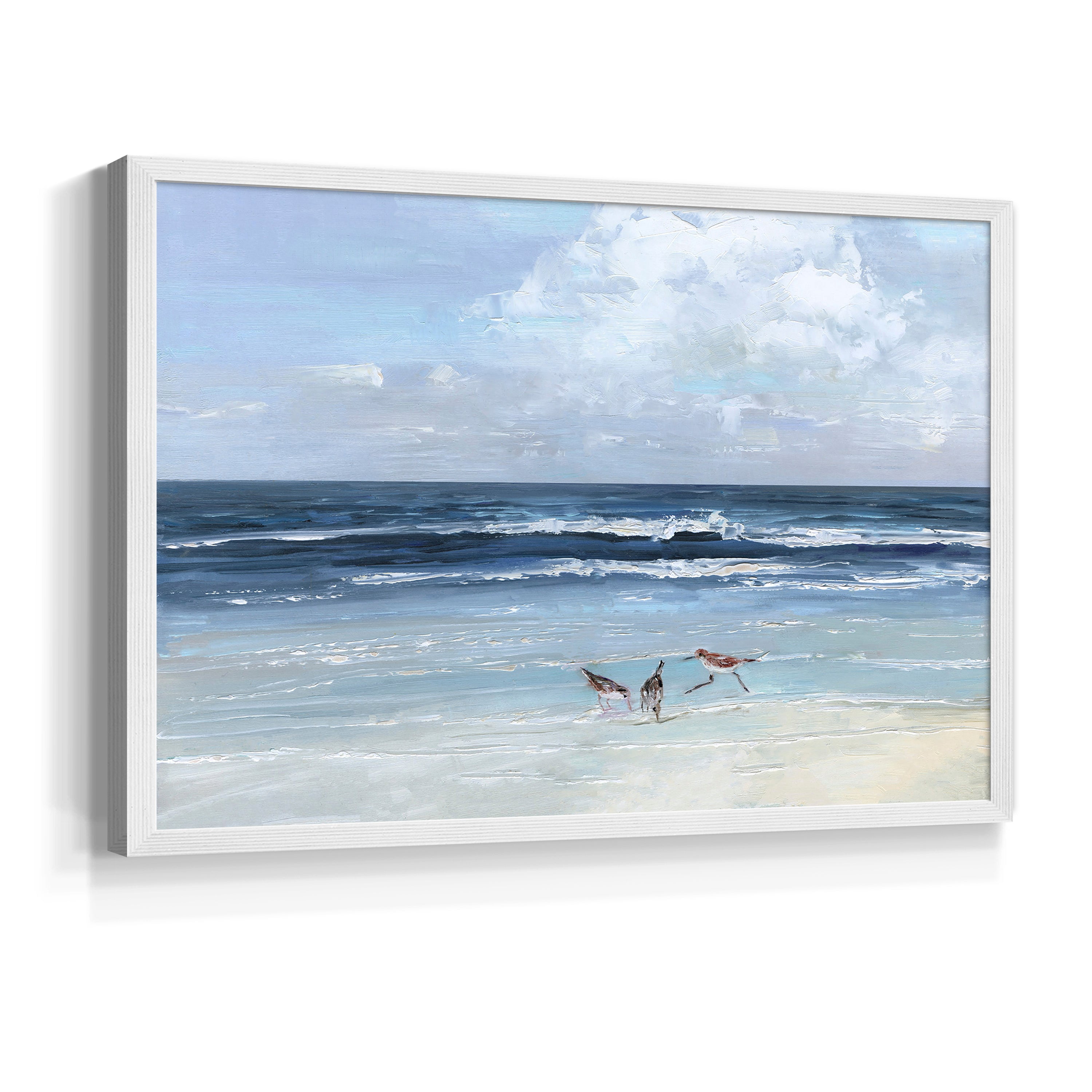 Beach Trio by Sally Swatland - Restickable Framed Giclée Print