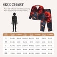thumbnail image 4 of Pofeuu Artistic Dewdrop Rose Print Womens Pajamas Set Long Sleeve Sleepwear Button Down Nightwear Soft Pj Lounge Sets Button Down Pajamas Women-Medium, 4 of 7