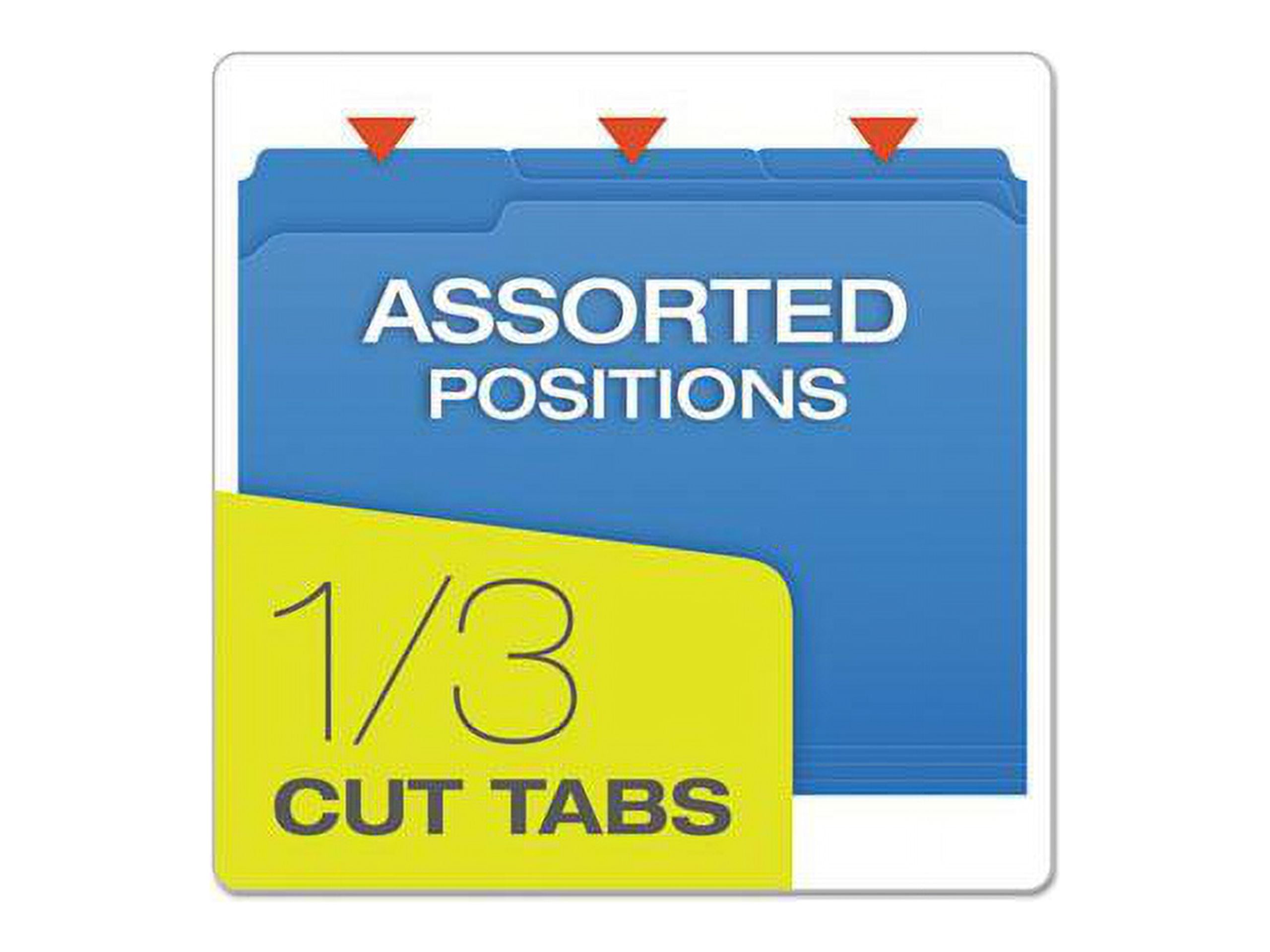 Pendaflex Reinforced Top Tab File Folders 1/3 Cut Letter Blue 100/Box R15213BLU