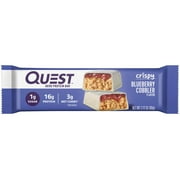 Quest Blueberry Cobbler Crispy Protein Bar, Low Carb, High Protein, 12 Count