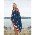 thumbnail image 2 of Country Star Farm Beach Towels Oversized Super Absorbent, Red Blue Patriots Stripe American Flag Lightweight Bath Towel Quick Dry Sets For Bathroom/Pool/Rv Camping/Beach Play/Gym Room/Picnic 35"x70", 2 of 8