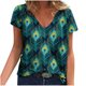 thumbnail image 1 of Camisetas con estampado floral con cuello en V para mujer Blusas femeninas cómodas a la moda Tops OAVQHLG3B Store  lin121212, 1 of 4