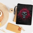 thumbnail image 3 of HELLHERO Skull and Rose Pattern Design Book Cover Sleeve with Decorative Design Polyester Fabric Book Sleeve Cover with Waterproof for Office Protector Wrap Bag, 3 of 8