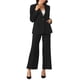 thumbnail image 1 of INSPIRAR CHIC Conjunto de Blazer y Pantalones de Negocios para Mujer, Un Botón, Traje de 2 Piezas, XL Negro, 1 of 6
