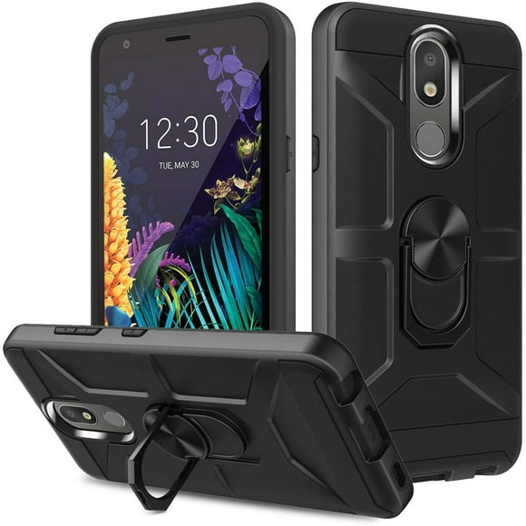 FYBTO for LG Journey LTE L322DL Phone Case,Miltary Grade Drop Protection Magnetic Ring Kickstand Hybrid Dual Layer Plastic PC+TPU Impact Resistant Case Cover for Tracfone LG Journey [Matte
