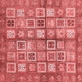 thumbnail image 1 of Ahgly Company Machine Washable Indoor Square Abstract Red Modern Area Rugs, 7' Square, 1 of 4