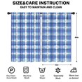 thumbnail image 2 of Blackout Kids Curtains,Blue and White Grid Pattern Childrens Insulated Curtains Set Of 2,Bedroom Essentials,Toddler Room Decor 52"x84", 2 of 5