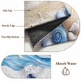 thumbnail image 6 of 6'x9' Area Rugs, Coastal Beach Indoor Outdoor Area Rug for Living Room Bedroom, Blue Ocean Starfish Shell Seashore Sand Washable Bathroom Rugs Kitchen Floor Carpet Mats Home Decor Aesthetic, 6 of 8