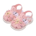 thumbnail image 2 of Viluyesy Girls Jelly Sandals Flower Closed Toe Soft Sole Summer Beach Princess Shoes for Kids Pink Size 6 Toddler, 2 of 8